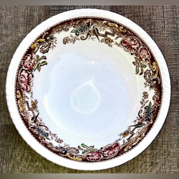 Vintage Antique 8" Round Vegetable Serving Bowl JOHNSON BROS DEVONSHIRE England - Picture 3 of 10